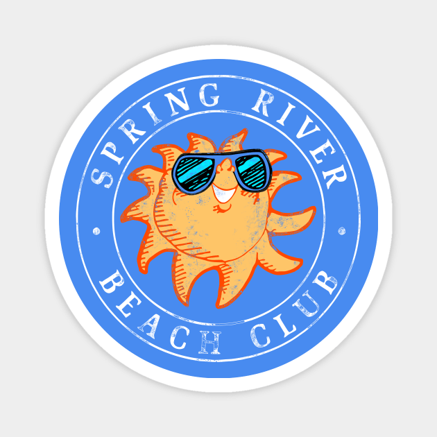 Spring River Beach Club Magnet by rt-shirts